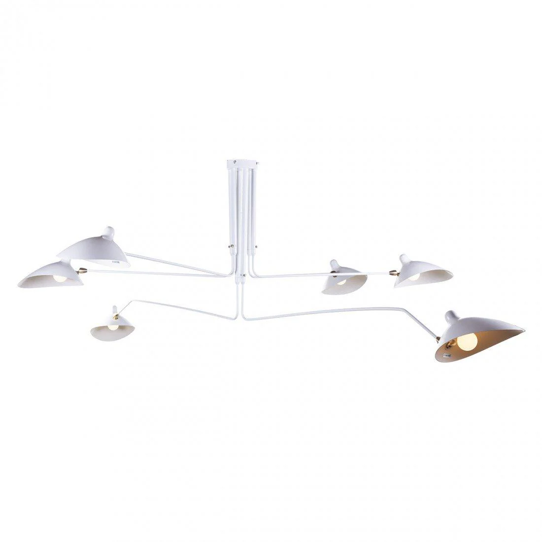 Потолочный светильник Serge Mouille A - 3 плафона 150см x 32см, черный