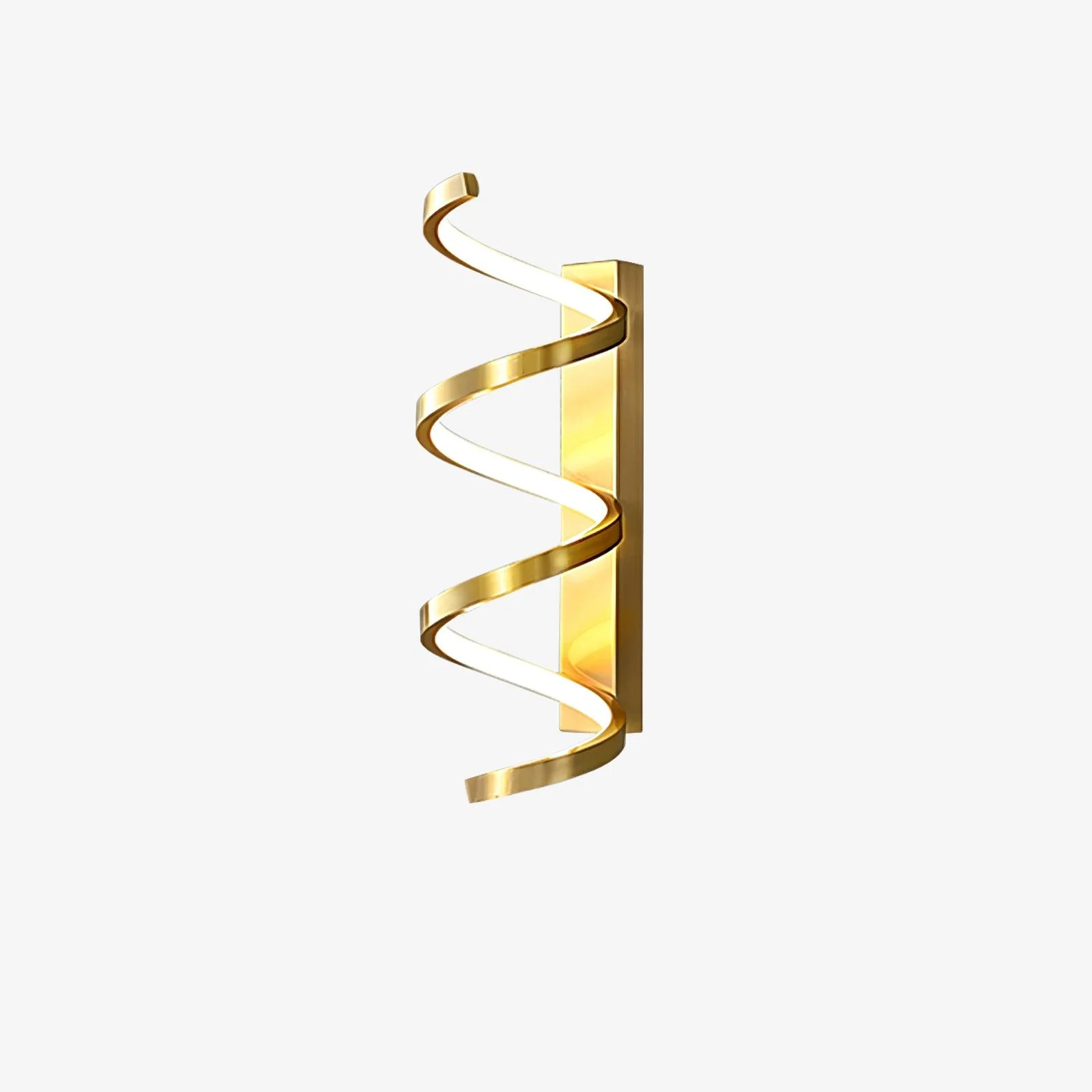 Spiral Wall Light - Set of 2 / Brass / Three-Color Changing Light