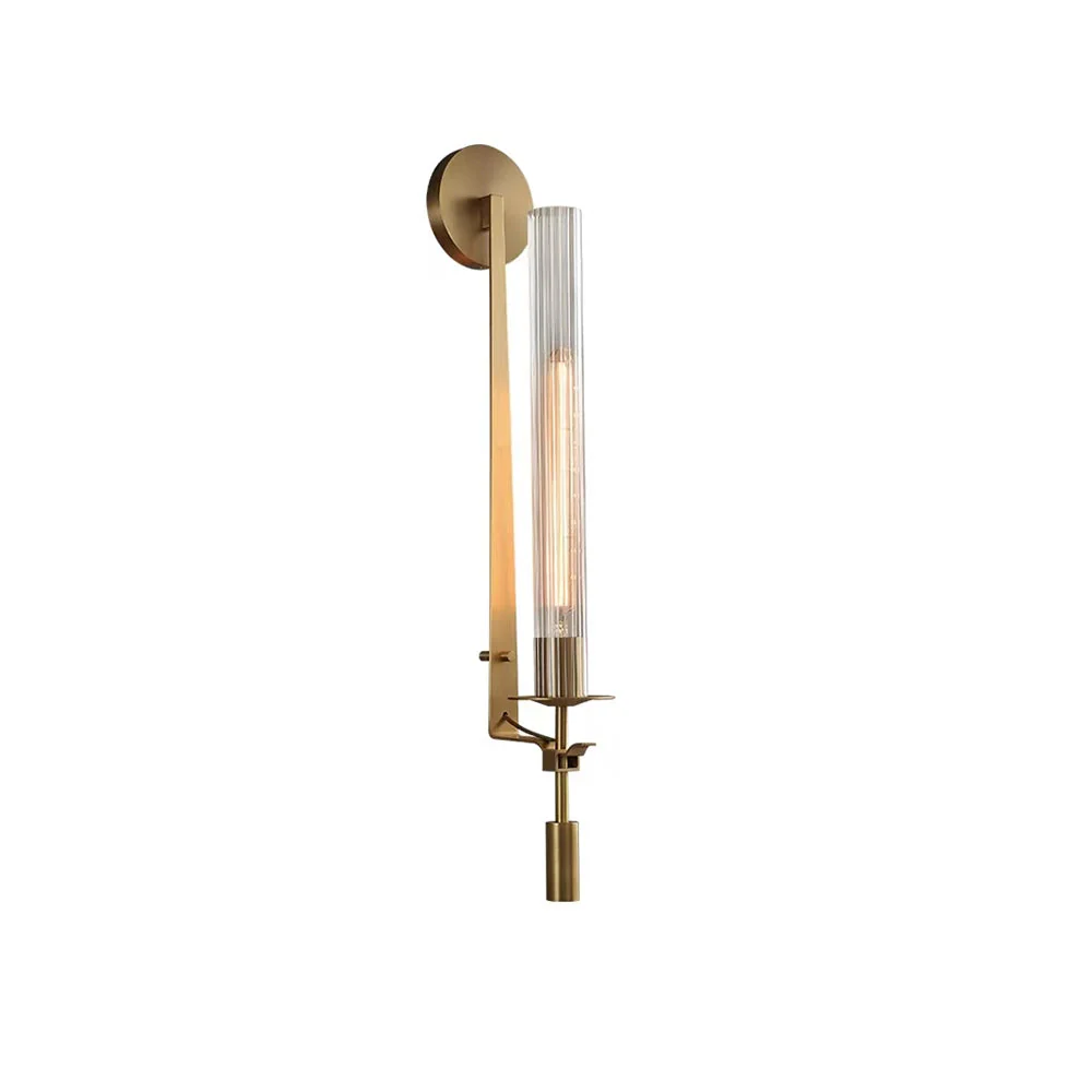 Настенный светильник French Classicism Plug-in - ∅12см x 71см, черный, прозрачное стекло