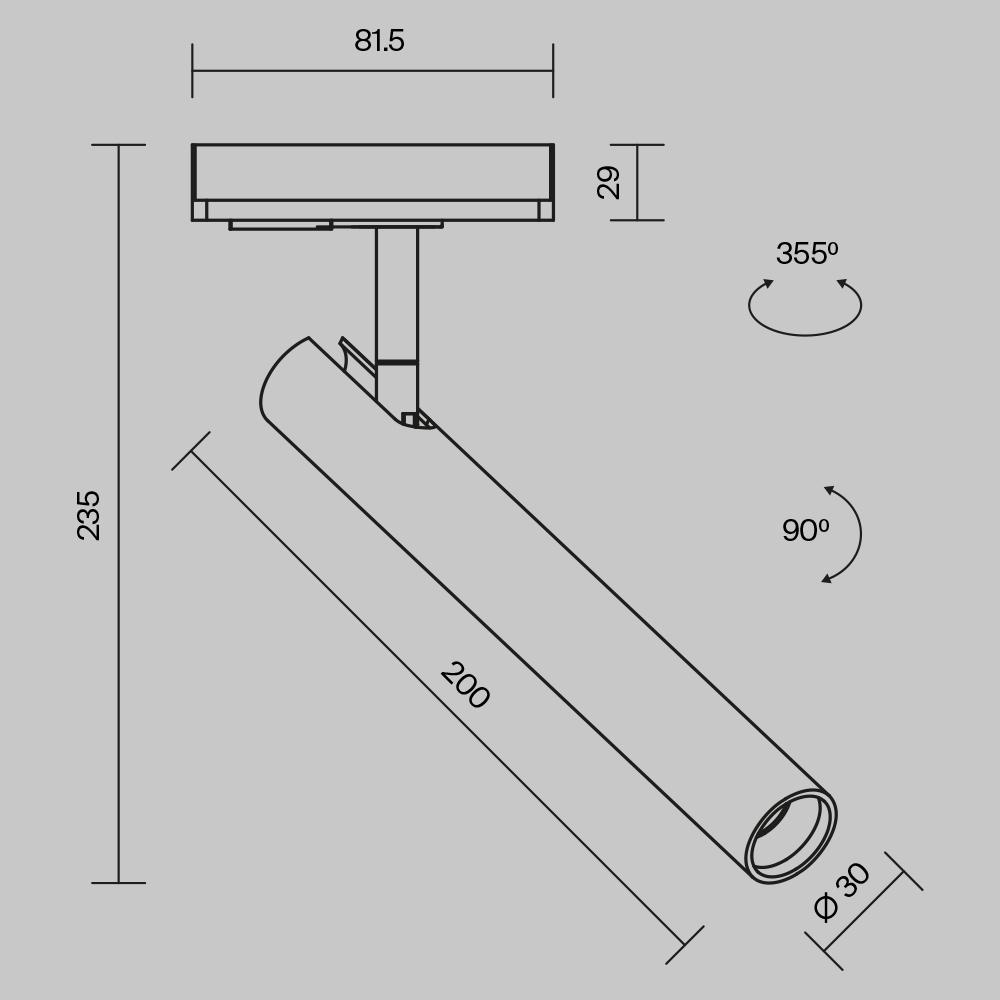 Трековый светильник Maytoni Focus T 6W LED 4000K TR141-1-6W4K-M-BS