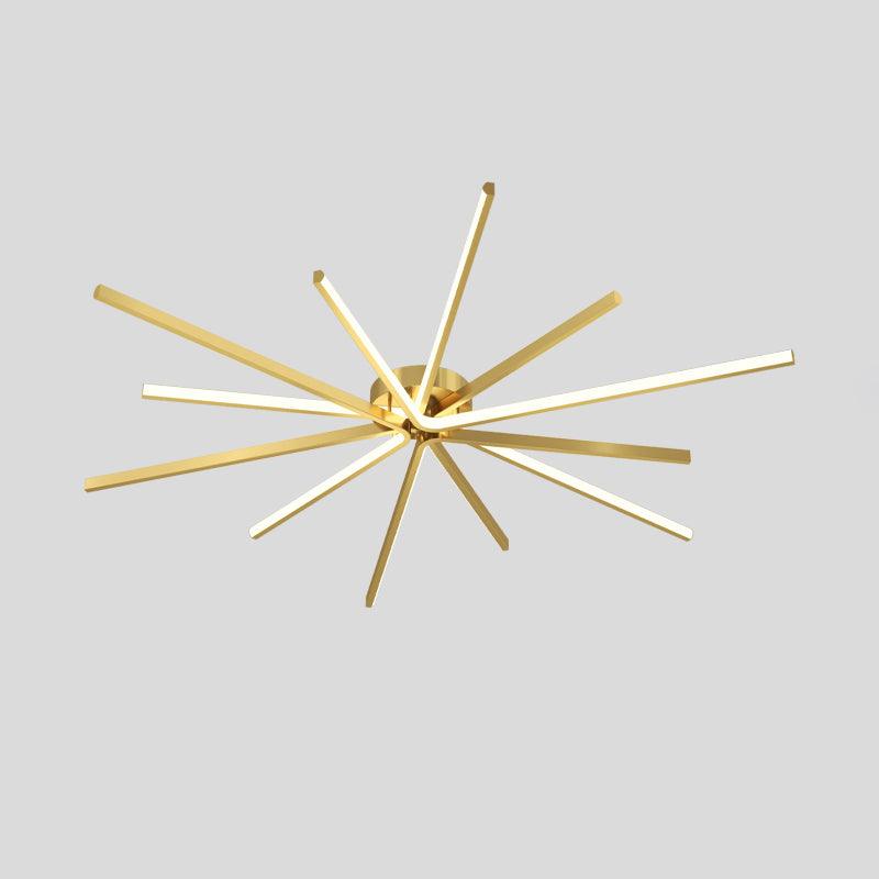 Потолочный светильник Brass Starbursts - ∅100см х 15см, черный, белый, 3000-6500К