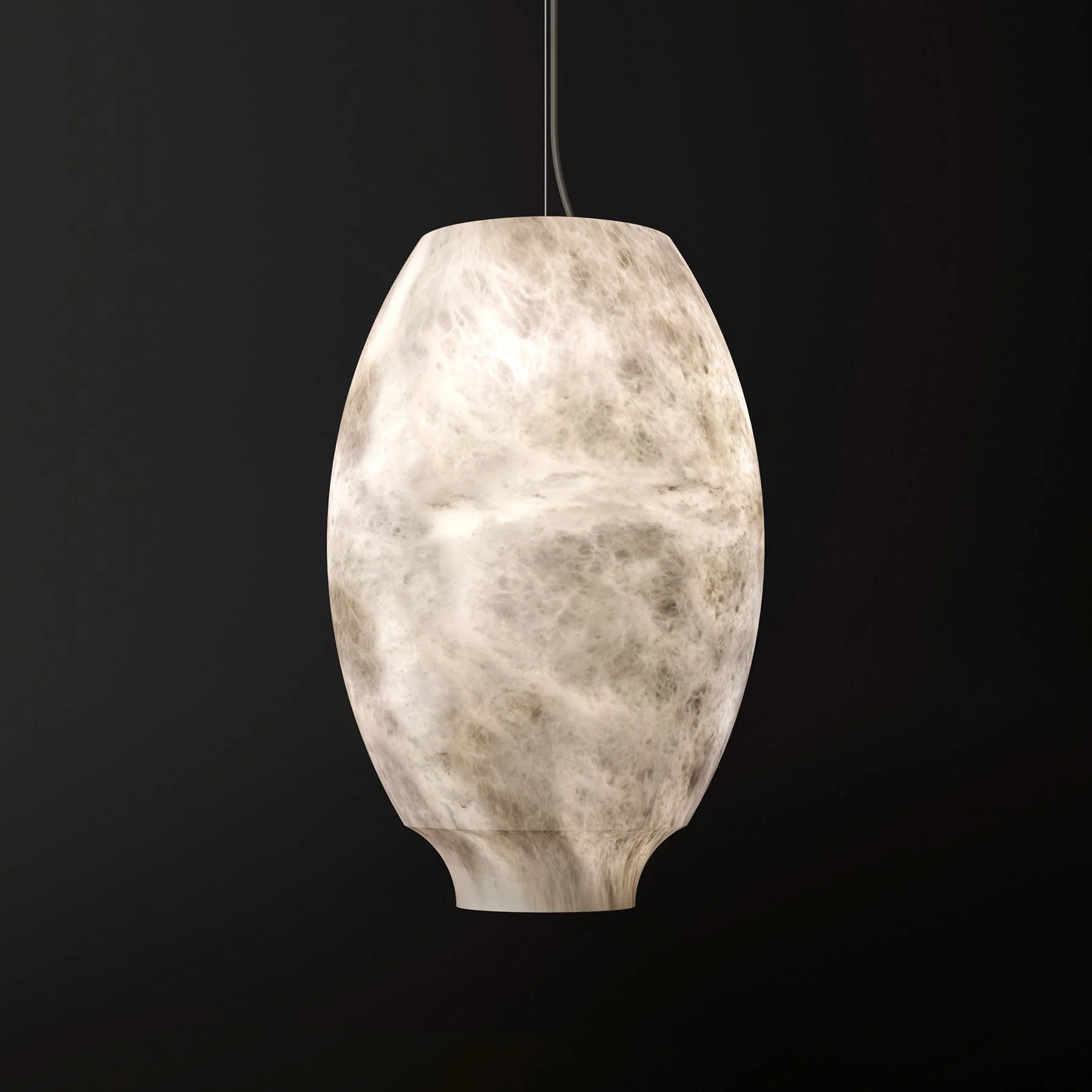 Подвесной светильник Camille Alabaster - ∅26см x 34см, белый, теплый свет