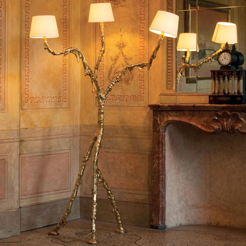 Ines Floor Lamp - ∅ 31.5″ x H 78.7″ / Dia 80cm x H 200cm / Brass / UK plug