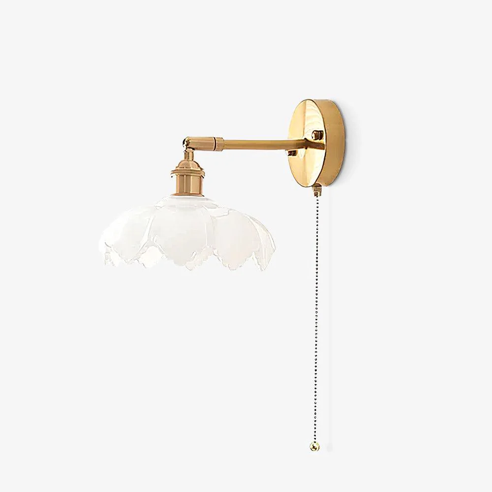 Настенный светильник Lotus Rotatable - ∅18см x 15см, золотой, белый