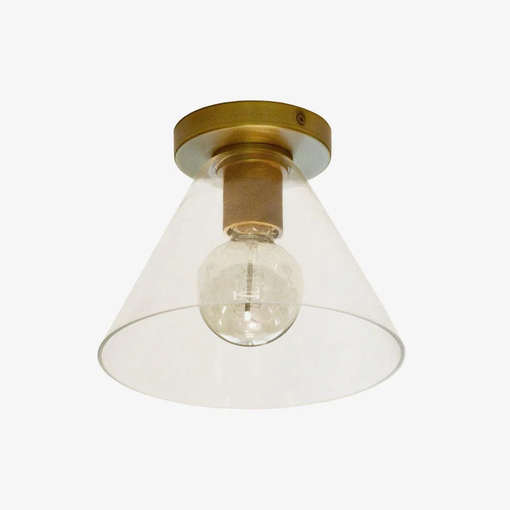 Потолочный светильник Simple Style Flush Mount - ∅12см x 18см, латунь