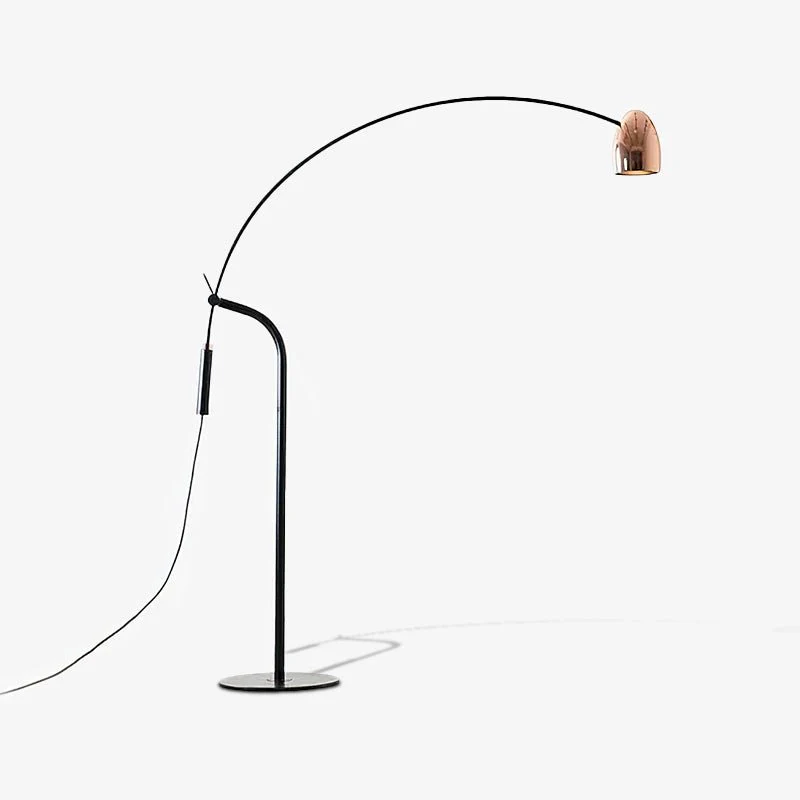 Hercules Floor Lamp - ∅ 45.3″ x H 65″ / Dia 115cm x H 165cm / Black + Rose Gold / UK plug