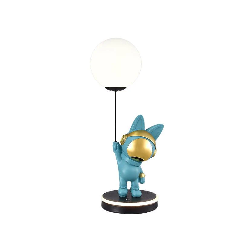 Astronaut and Planet Lamp - Model B Silver / AU plug / Warm Light