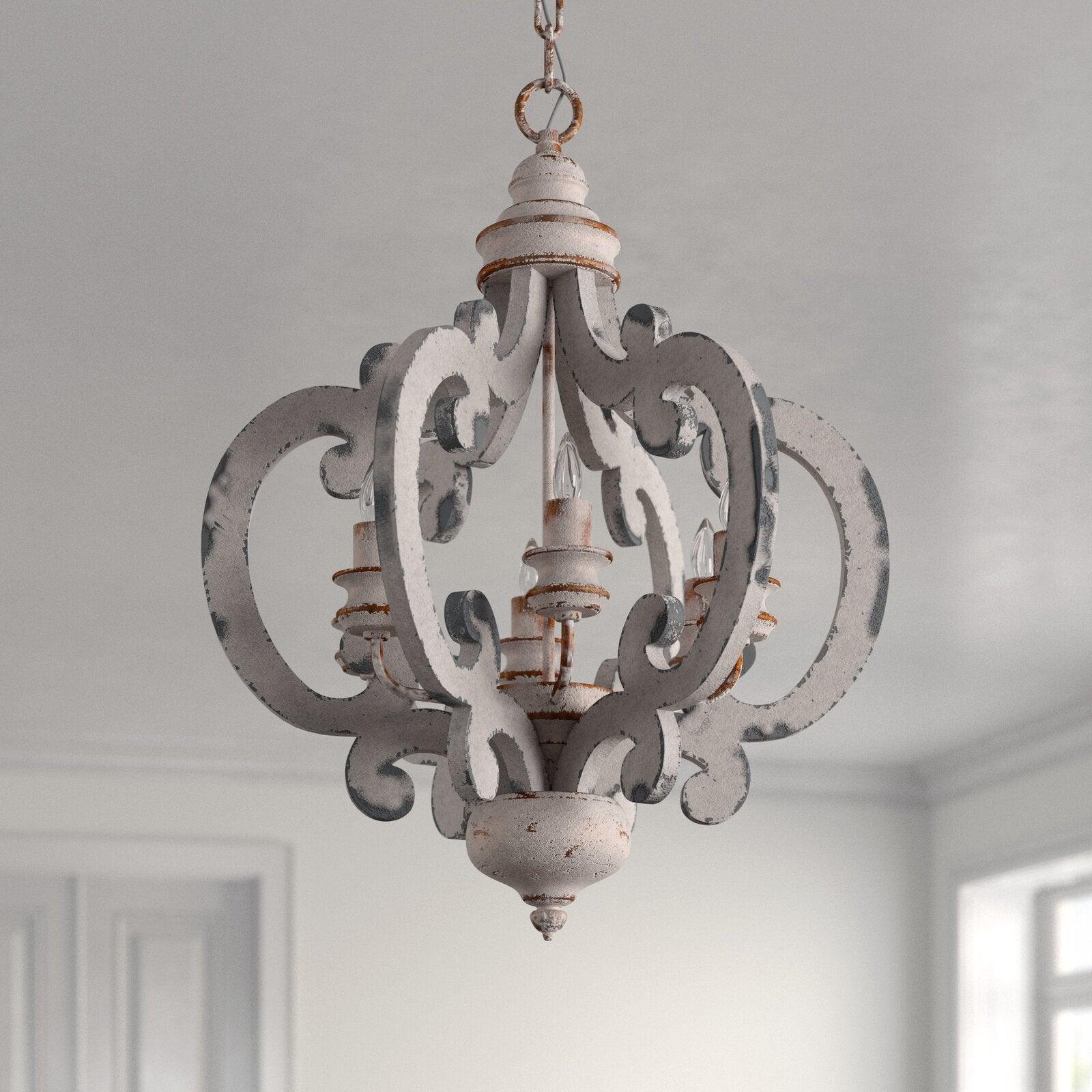 Люстра Antique White Style - ∅50см x 63см, античный белый