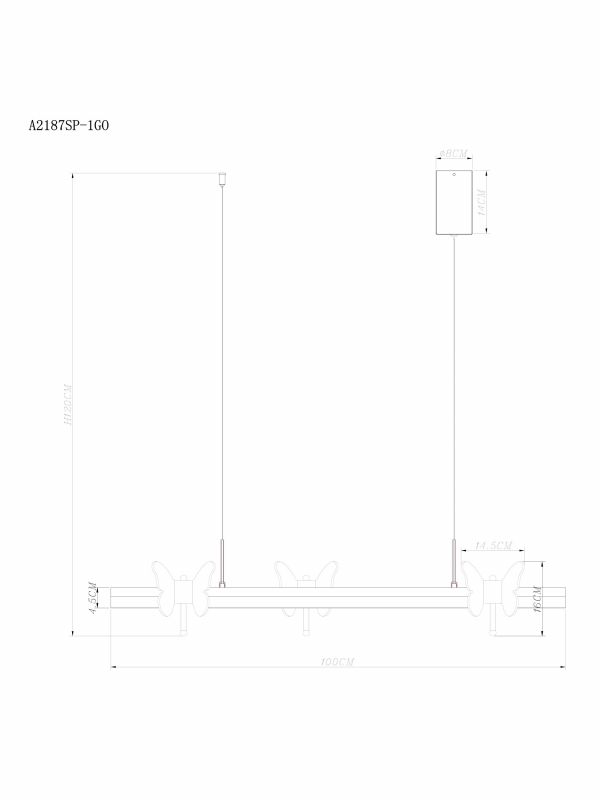 Подвесной светильник Arte Lamp DARCY A2187SP-1GO