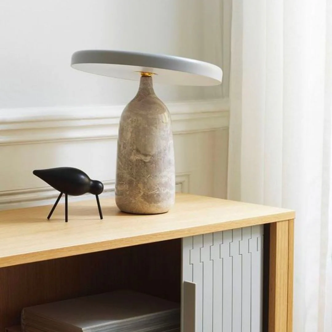 Eddy Table Lamp - ∅ 12.6″ x H 13.2″ / Dia 32cm x H 33.6cm / Grey / US plug