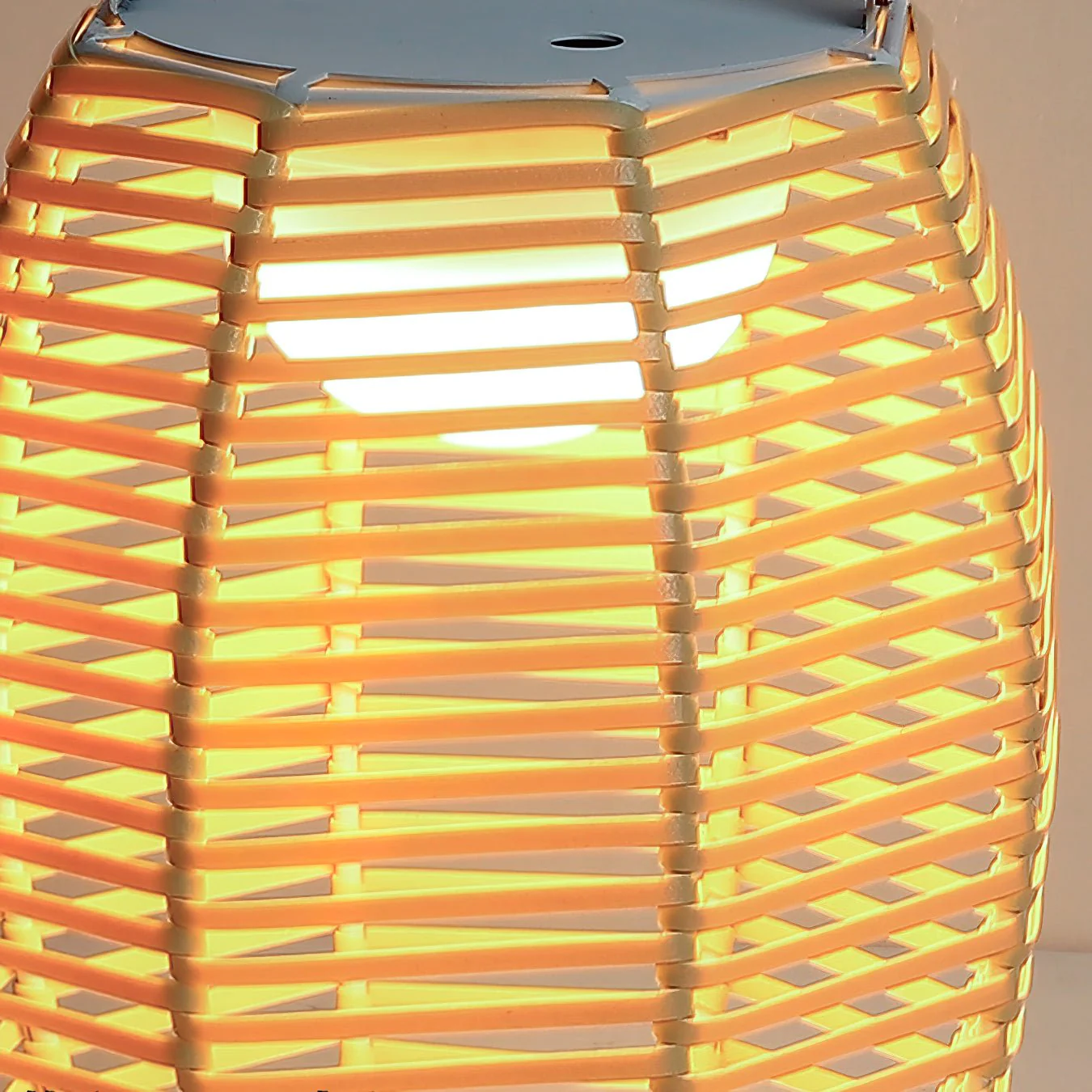 Настольный светильник Lantern Built-in Battery - ∅23см x 44см, желтый, белый, USB