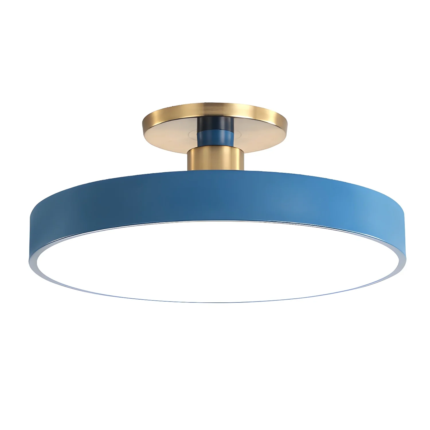 Потолочный светильник Isla Flush Mount - ∅30см x 13см, черный, теплый свет