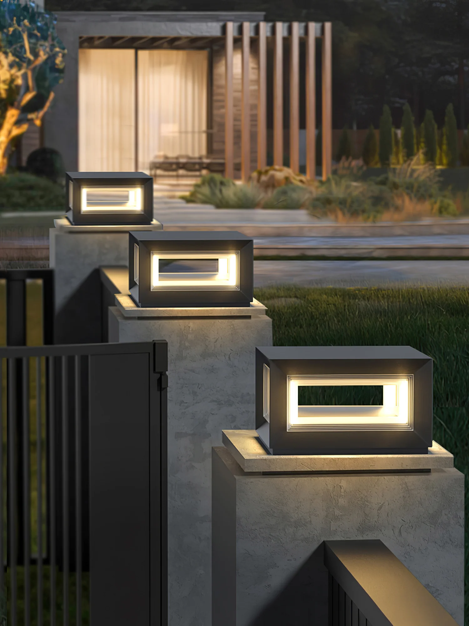 Уличный светильник Light Cube - модель A, проводная версия, 25см x 25см x 14см, теплый свет
