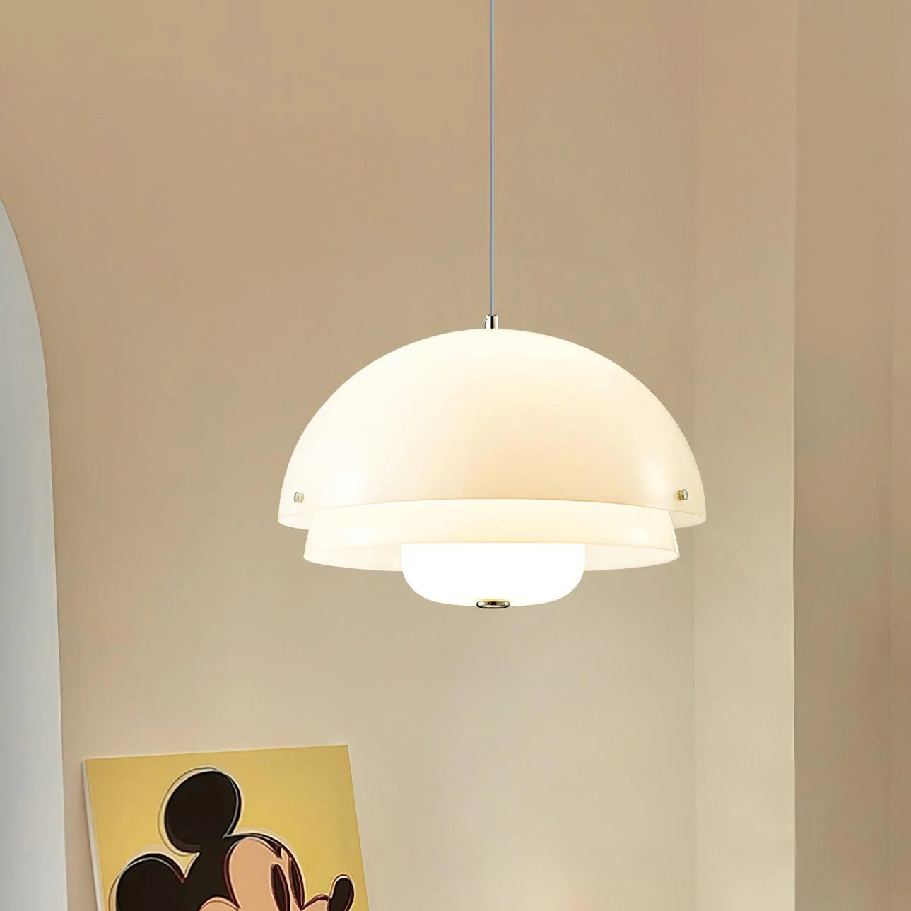 Подвесной светильник Milk White Layer - ∅40см x 29см, белый