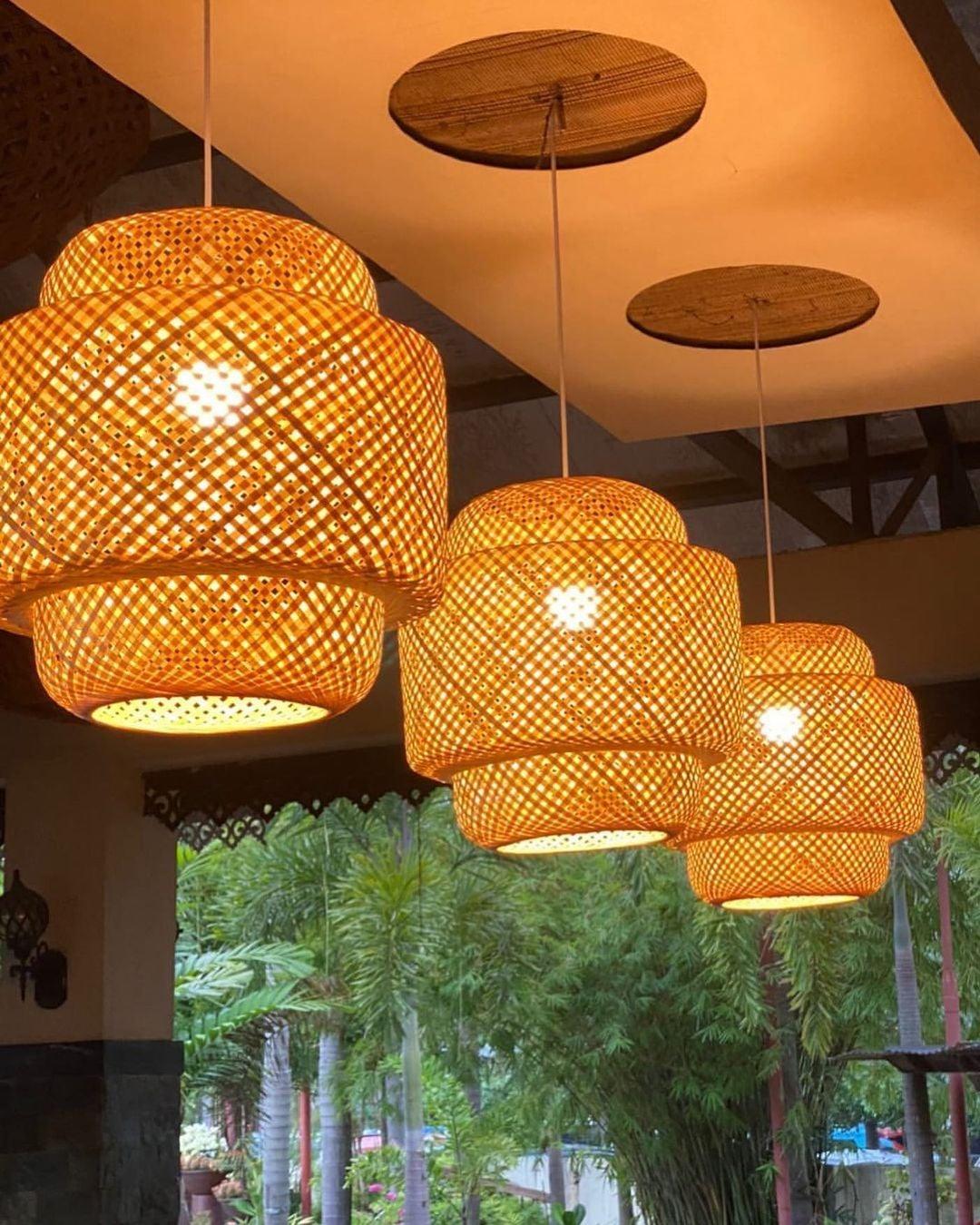 Подвесной светильник Bamboo - ∅50см x 50см, натуральный бамбук