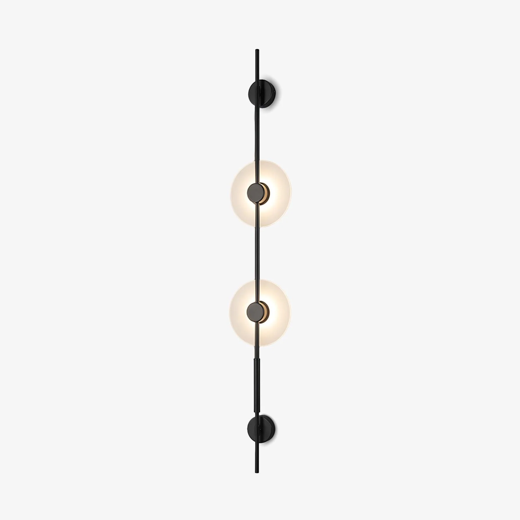 Настенный светильник Alabaster Vertical Plug-in - модель B Black ∅20см x 150см, черный, теплый свет