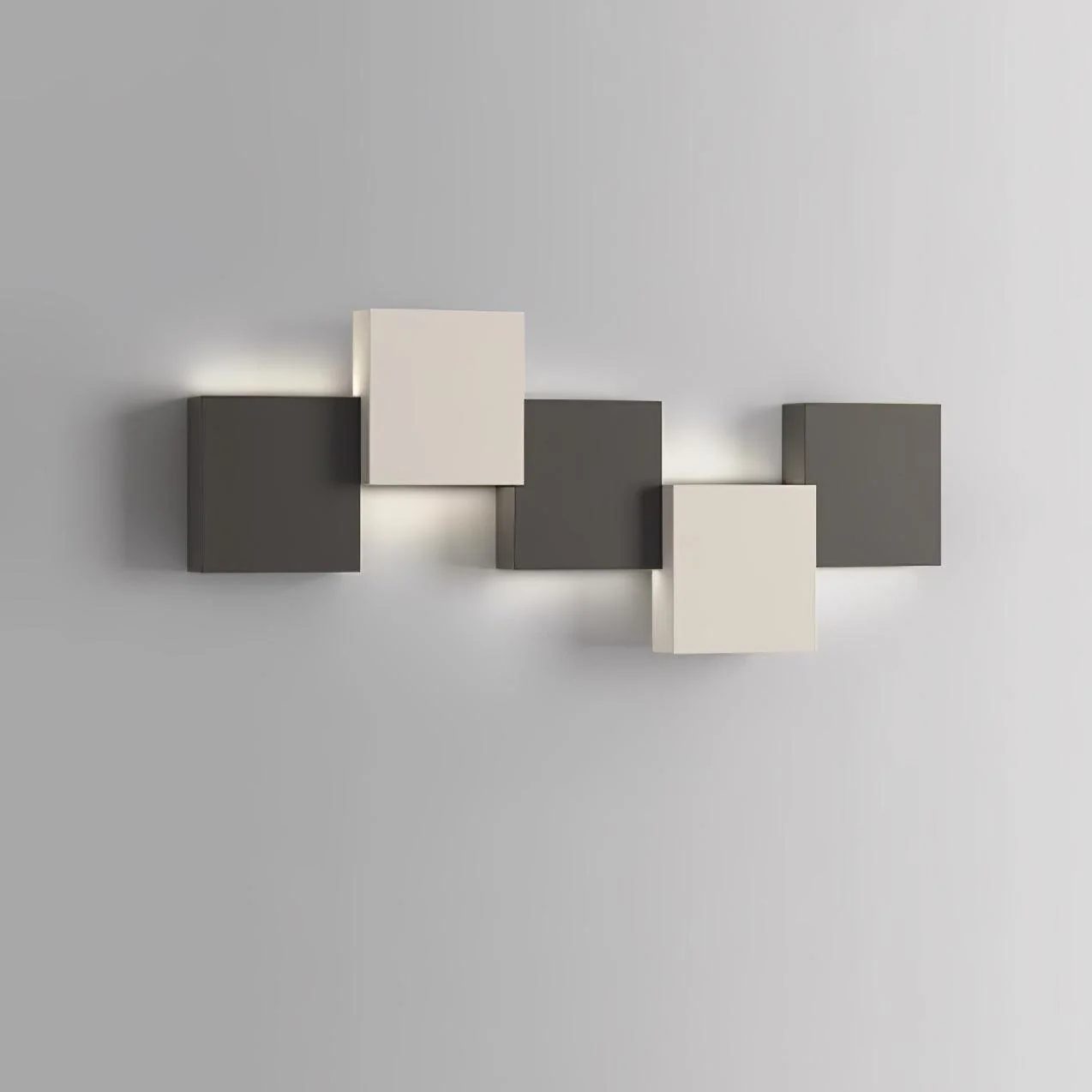 Piano Key Wall Light - ∅ 11″ x H 8.9″ / Dia 28cm x H 22.5cm Set of 2 / Black & White / Three-Color Changing Light