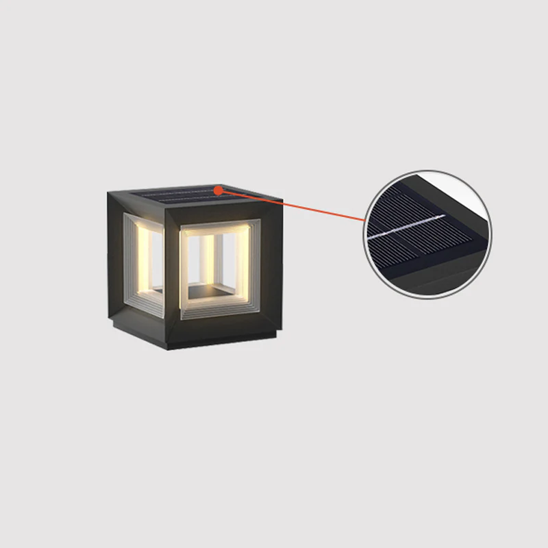 Уличный светильник Light Cube - модель A, проводная версия, 25см x 25см x 14см, теплый свет