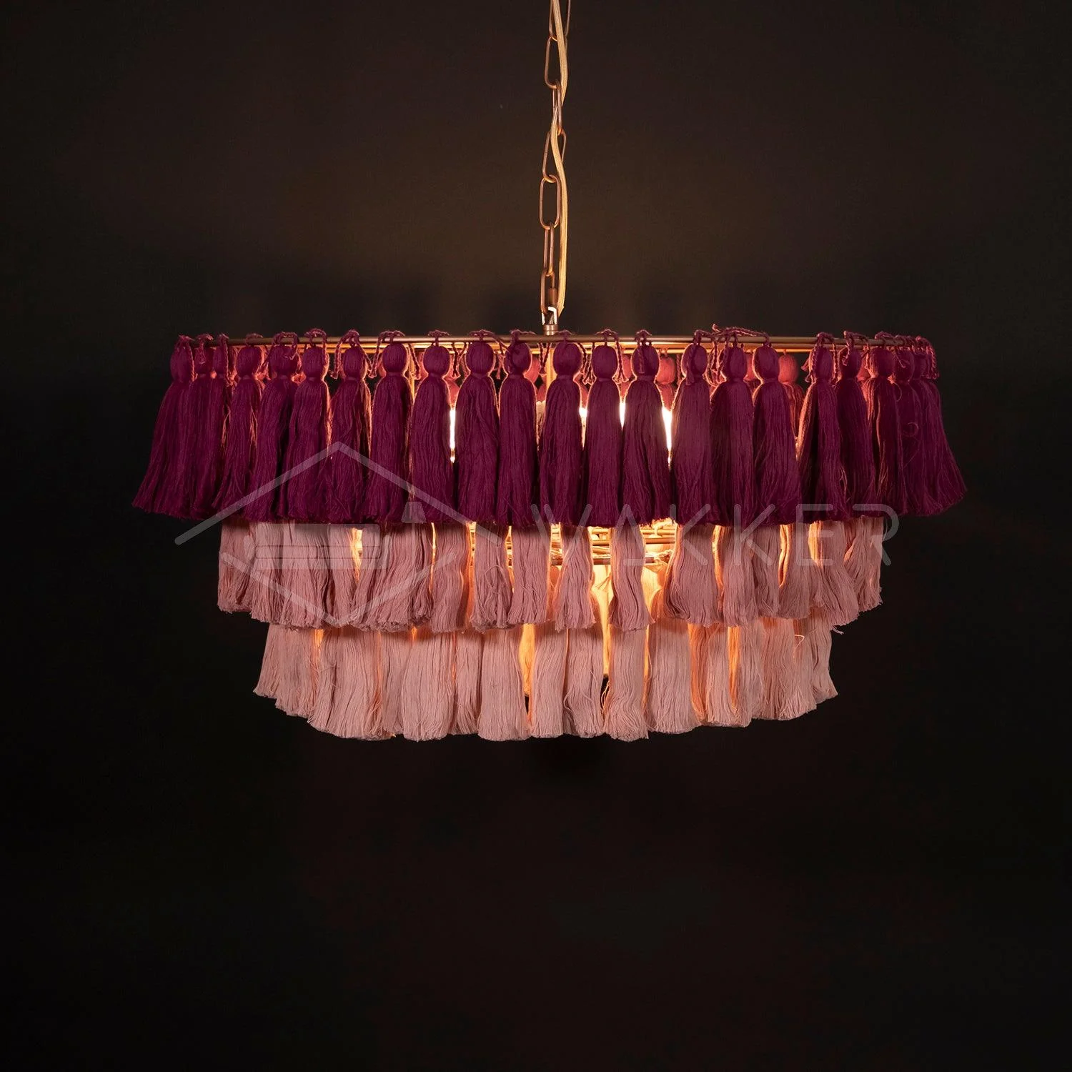 Люстра Fela Tassel - ∅51см x 35см, розовый