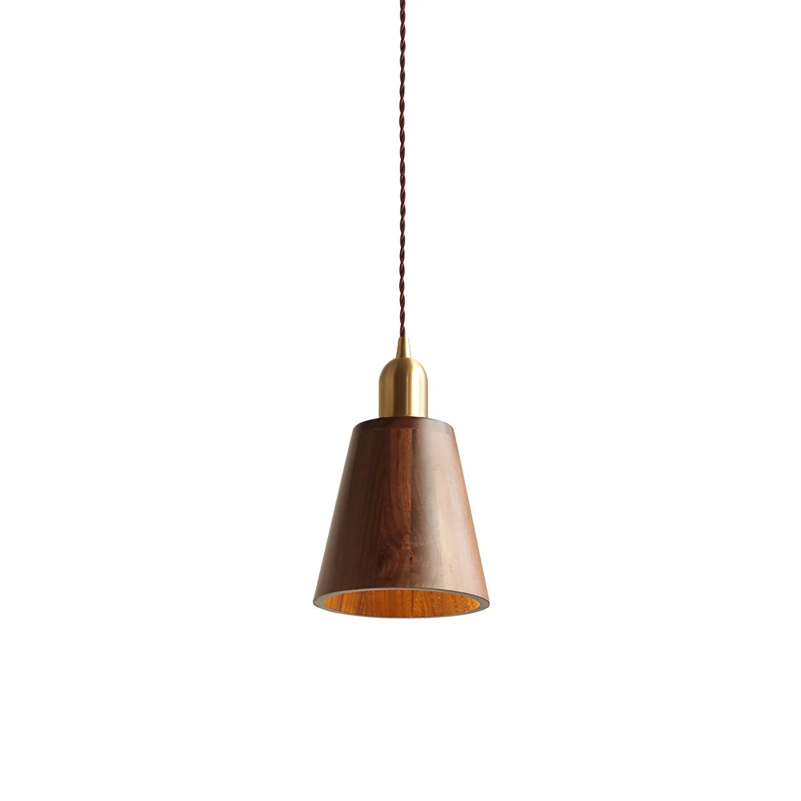 Подвесной светильник Lyfa Walnut - ∅19см x 16см, латунь, орех