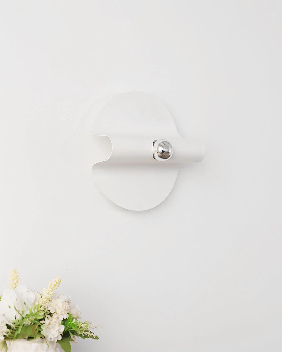 Space Wall Lamp - L 9.4″ x W 6.7″ x H 8.3″ Set of 2 / White & Chrome