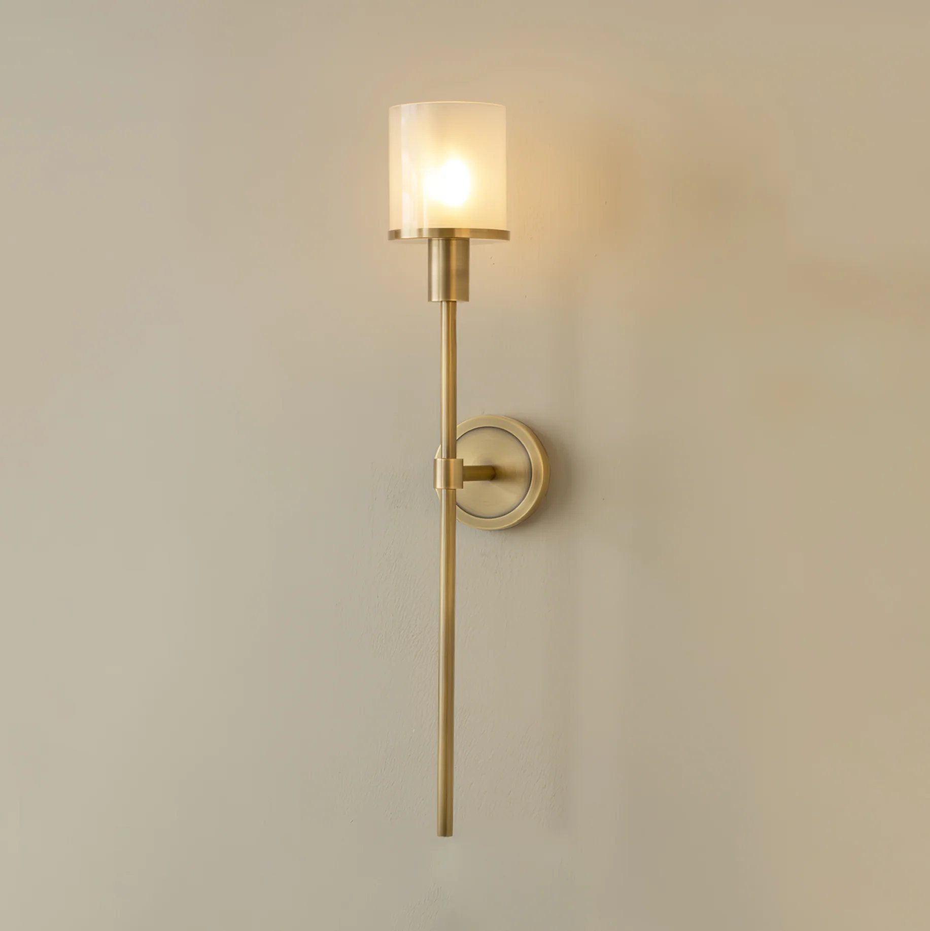 Tracie Classic Sconce - ∅ 3.9″ x H 23.6″ & Alabaster / Copper / Set Of 2