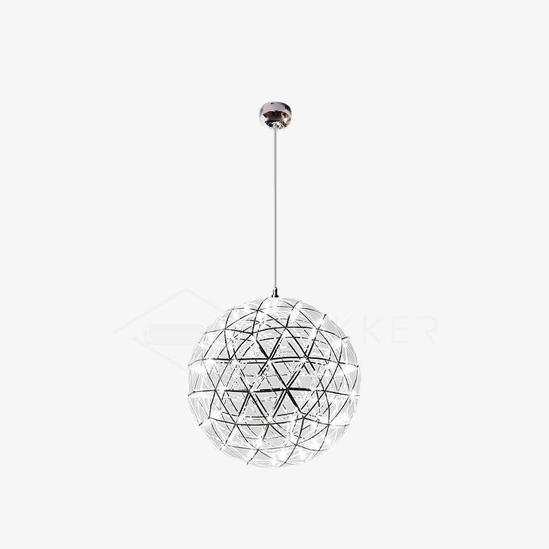 Подвесной светильник Silver Spark Ball - 18 плафонов ∅30см x 30см, серебряный, теплый свет, диммер