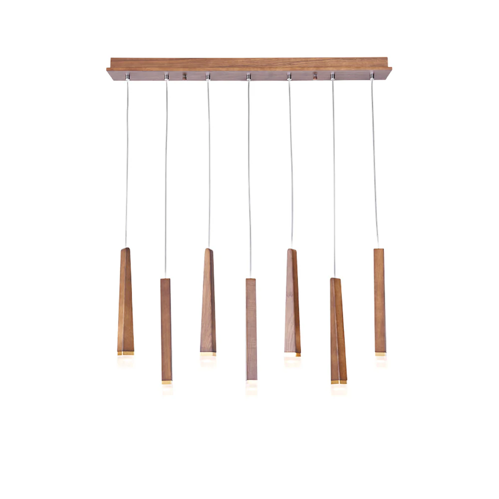 Люстра Firewood Stick - 1 плафон ∅4см x 95см, дерево, теплый свет
