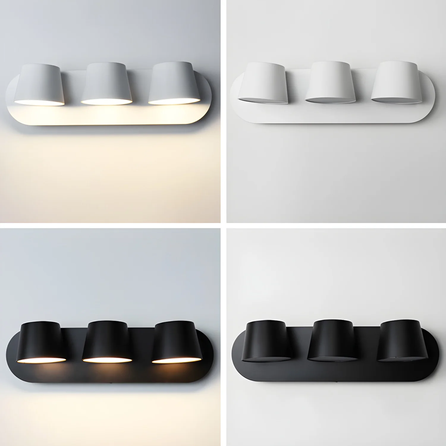 Настенный светильник Angle Adjustable Reading - 1 источник света ∅12см х 12см, черный, теплый свет