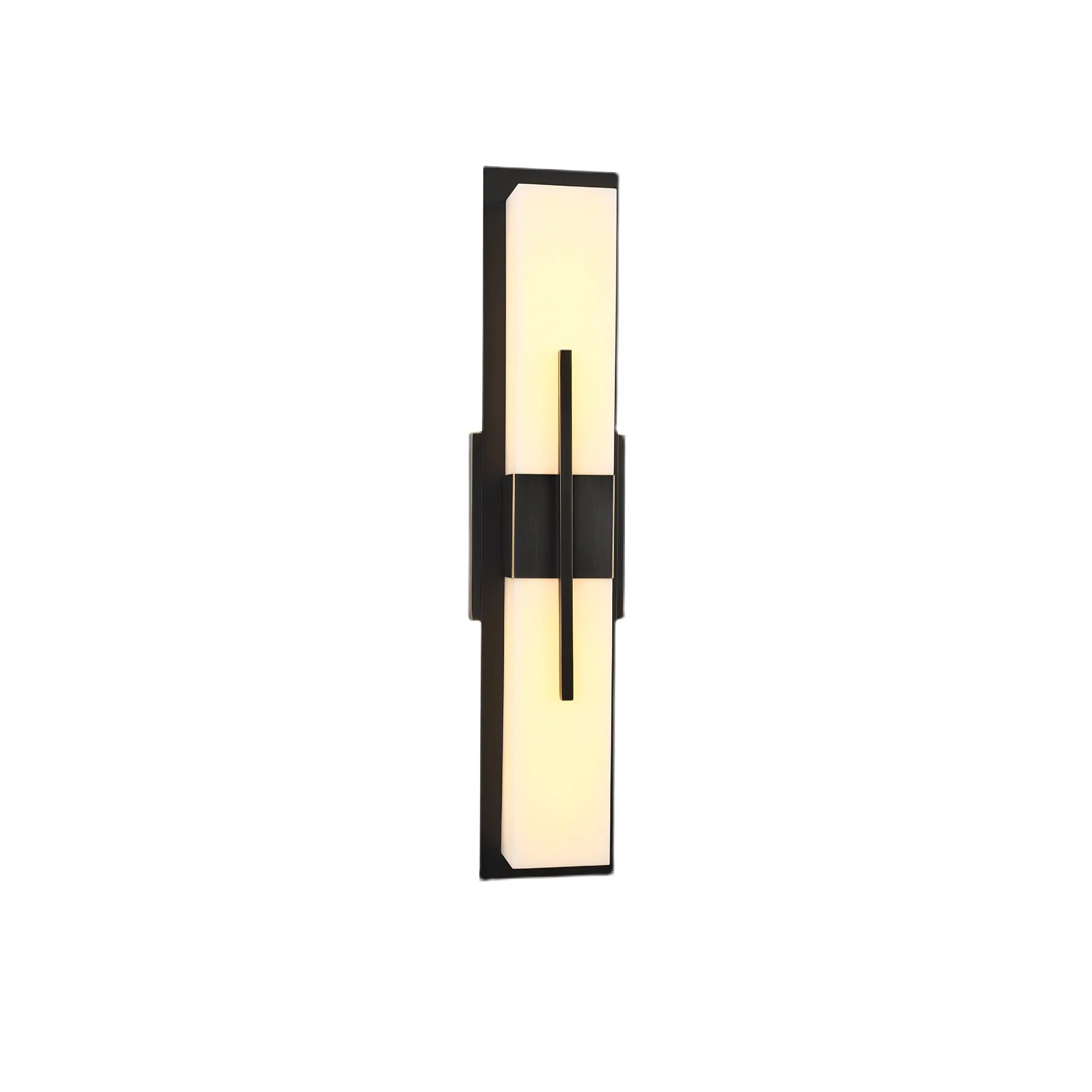 Possini Outdoor Wall Light - Set of 2 / Black & White / Cool Light