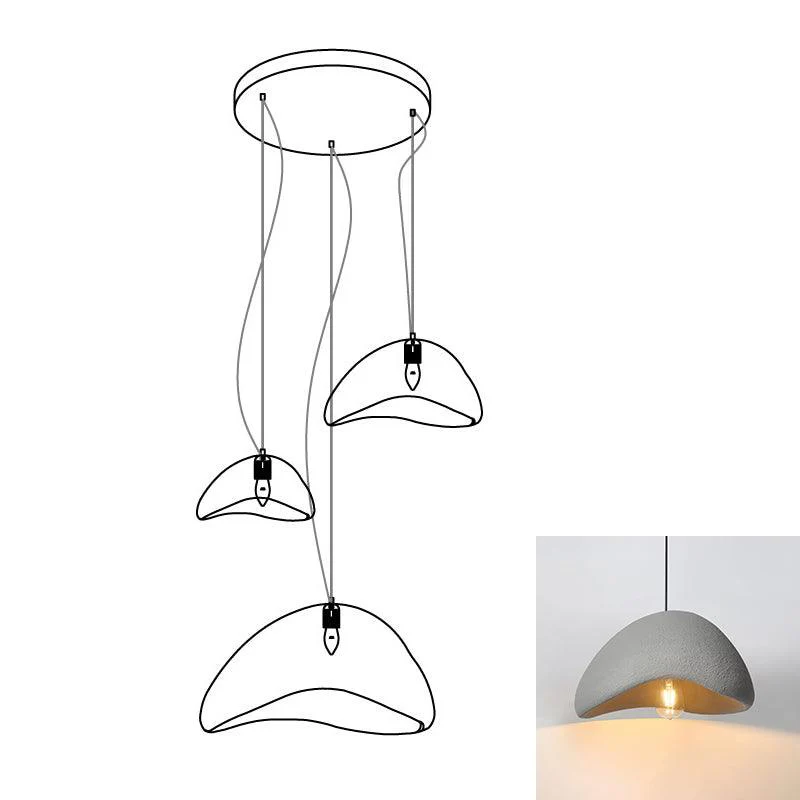Люстра Khmara Halia Combination A - ∅40см x 22см + ∅60см x 33см, серый, длинное крепление