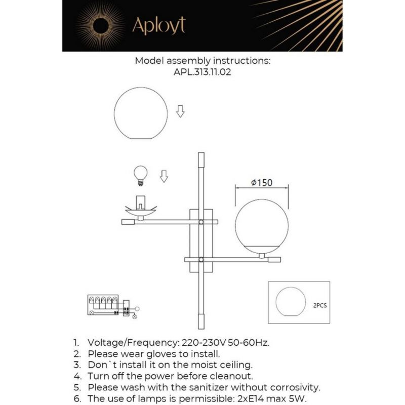 Бра настенное Aployt Kristina APL.313.11.02
