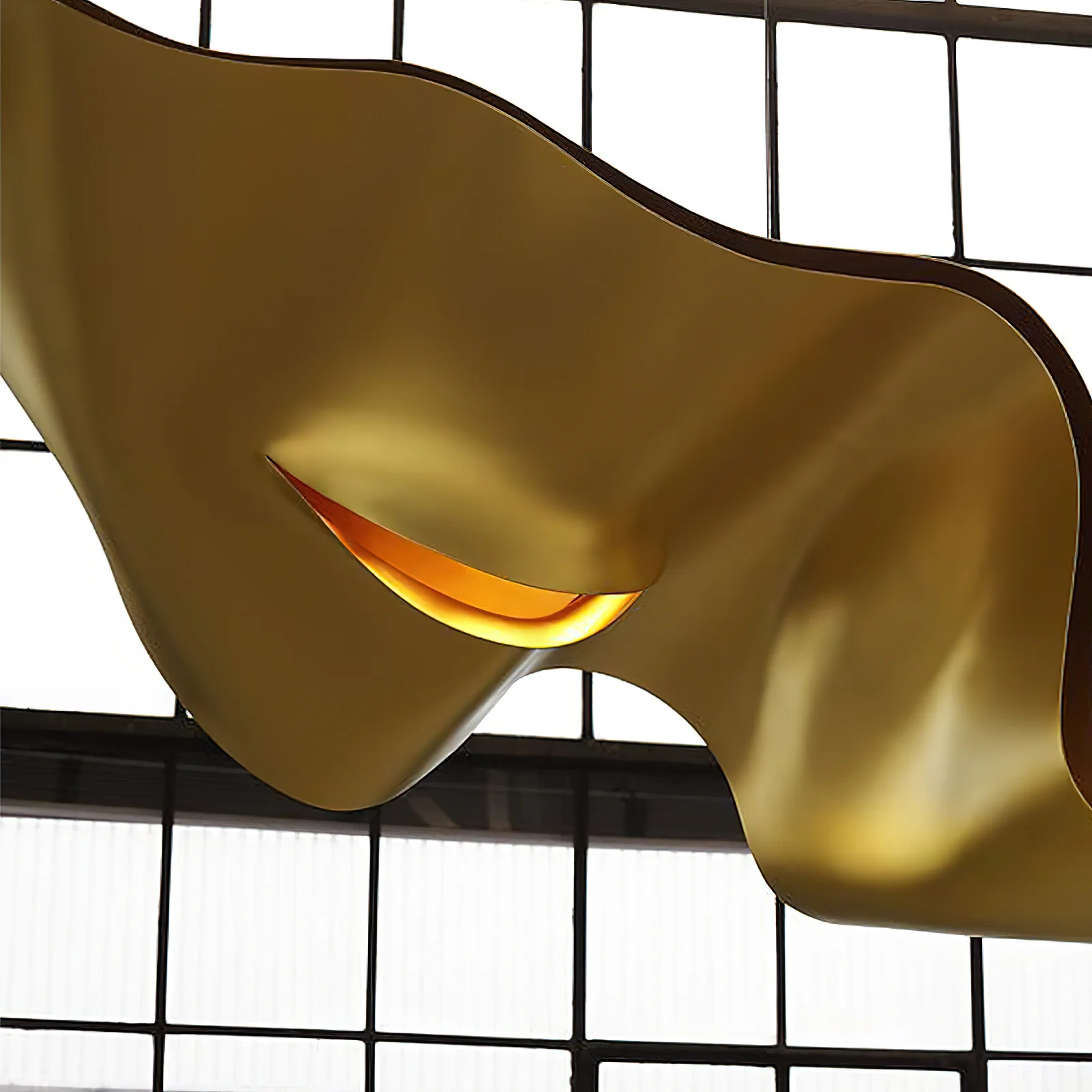 Люстра Gold Ribbon - ∅190см x 150см, золотой, теплый свет