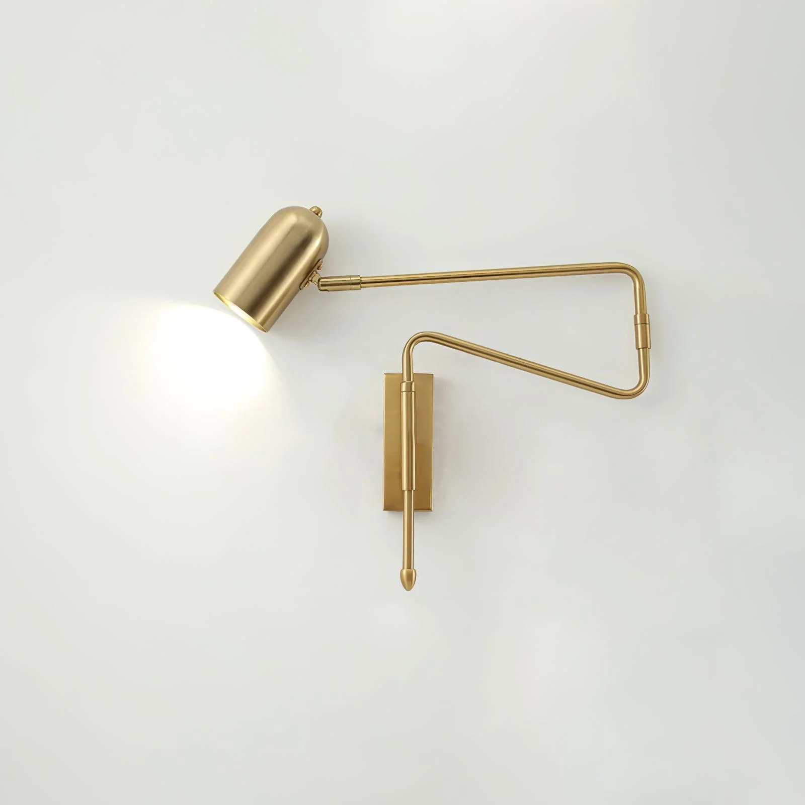 Настенный светильник Adjustable Arm Plug In - модель A, 42см x 41см, золотой