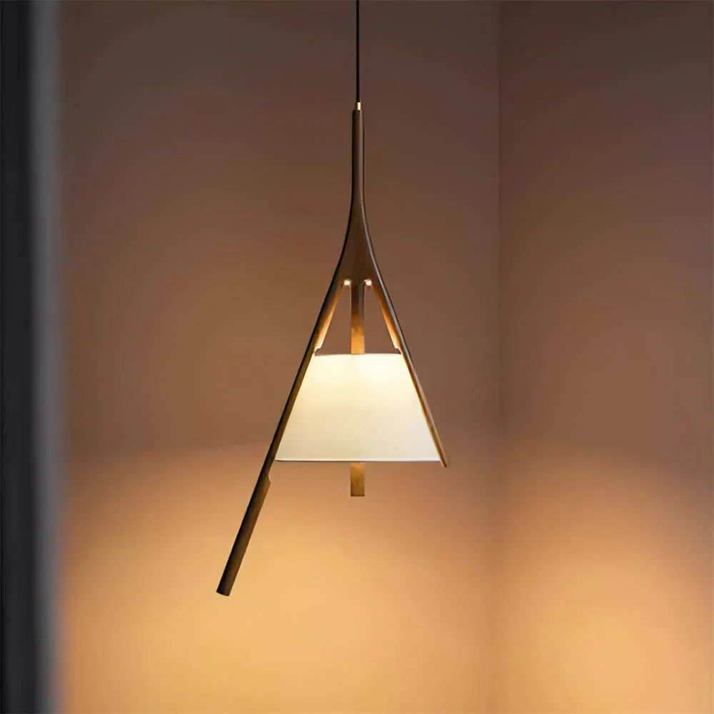 Подвесной светильник Nanzhi Wood - 2 плафона, модель B+D ∅68см х 150см, дерево, теплый свет