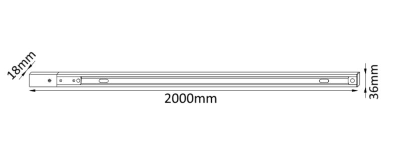 Шинопровод однофазный Crystal Lux CLT 0.11 01 L2000 BL