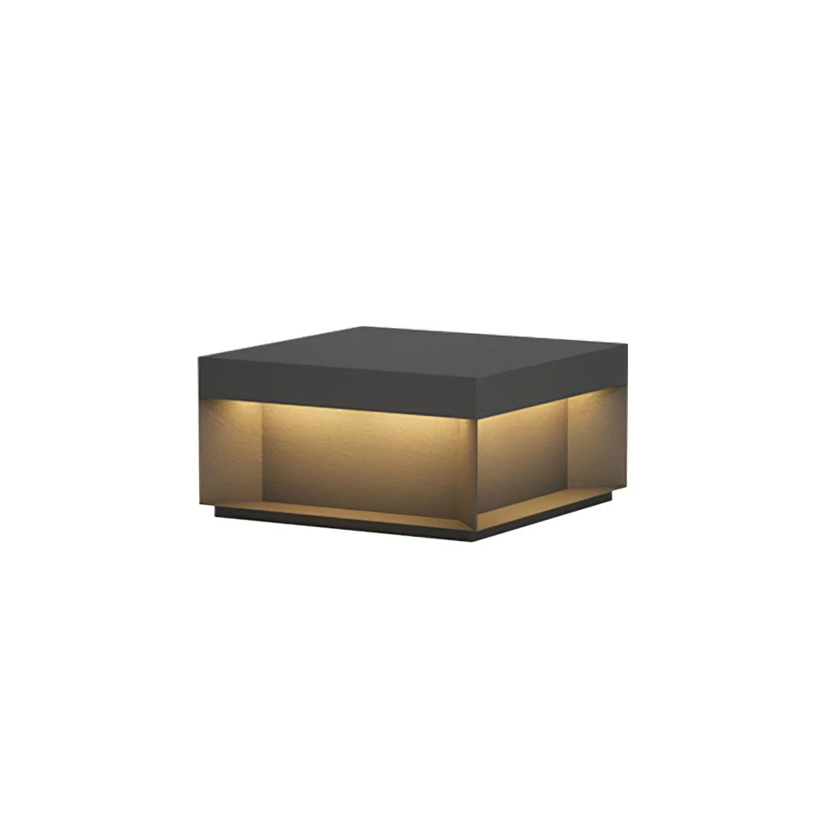 Уличный светильник Black Box - модель B, солнечная батарея, 40см x 40см x 20см, черный, теплый свет