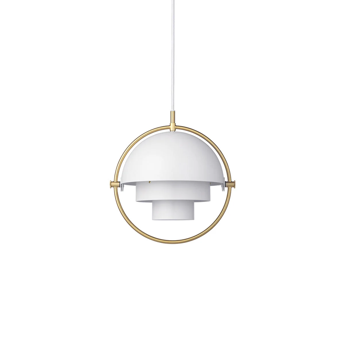 Подвесной светильник Deformed Ball - ∅38см x 38см, хром, белый