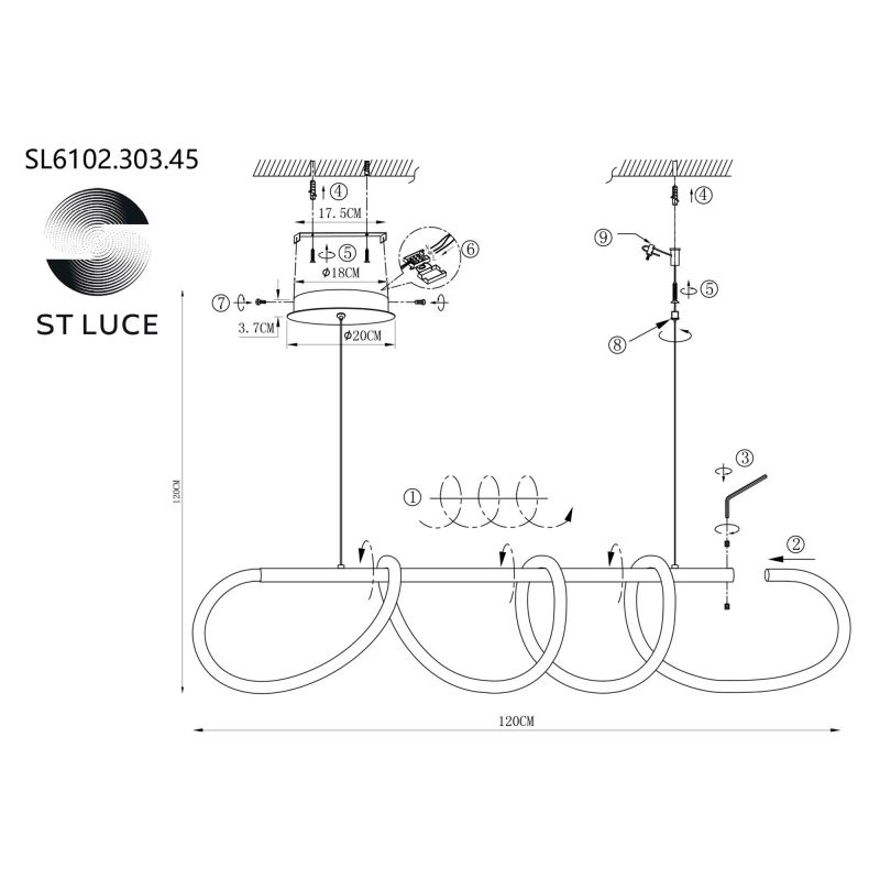 Светильник подвесной ST Luce Sagrato SL6102.303.45