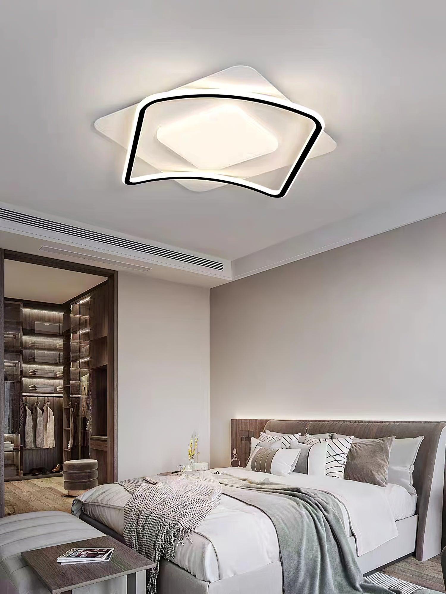 Потолочный светильник Minimalist Geometry LED - ∅50см x 10см, белый, черный, холодный свет