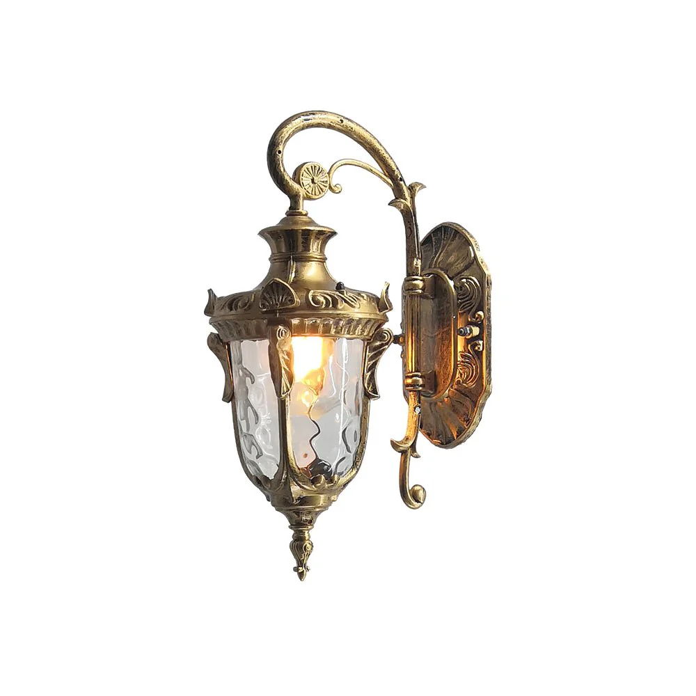 Heritage Outdoor Wall Lamp - L 10.2” x W 7.5” x H 20.5” / Gold / Set of 2