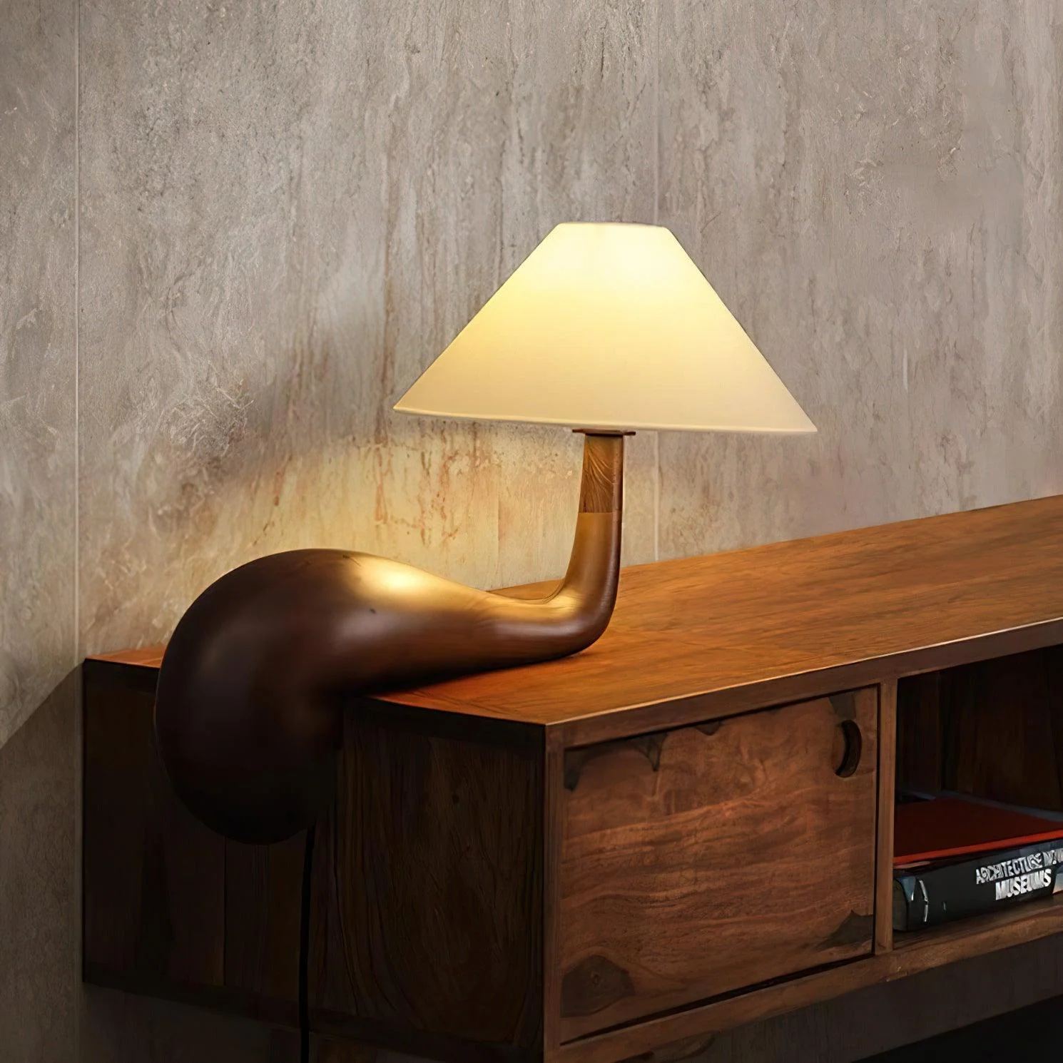 Настольная лампа Kakuda Pine - 60см х 48см, дерево