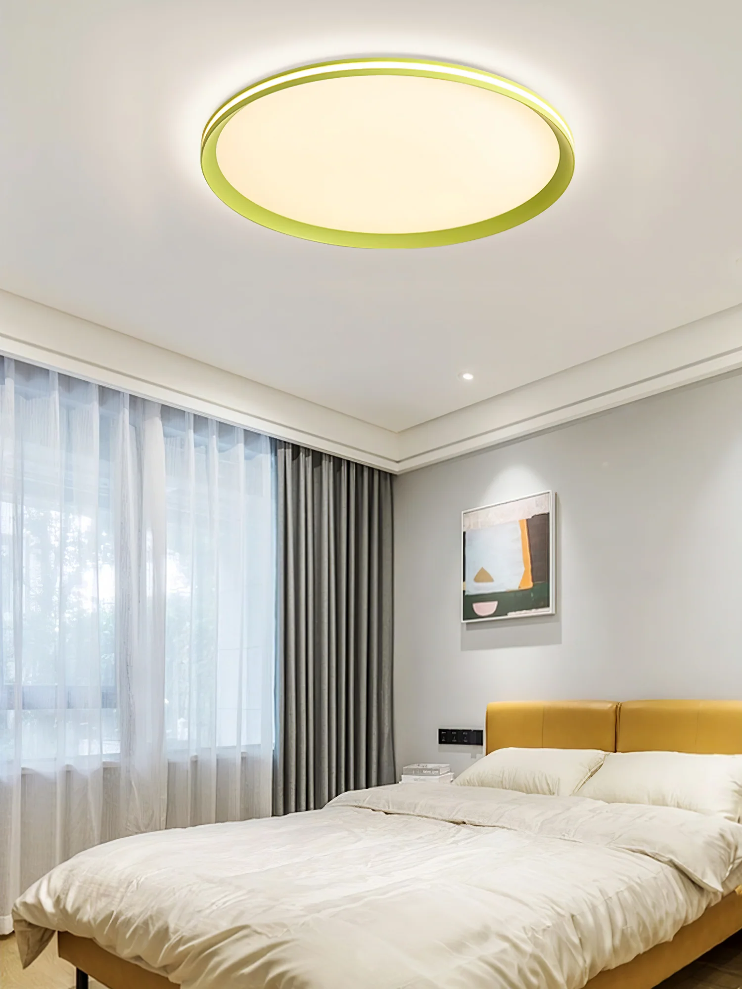 Потолочный светильник Acrylic Circular LED - ∅40см x 3см, зеленый, 3000-6500К