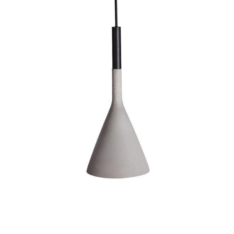 Подвесной светильник Conical Concrete - круглое крепление, 3 подвеса, зеленый