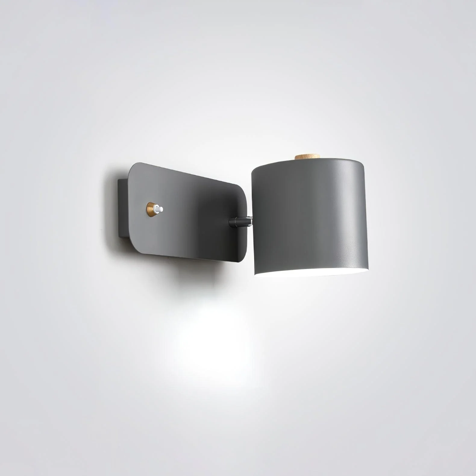 Настенный светильник Rotatable Cylinder Plug-in - ∅13см x 30см, белый