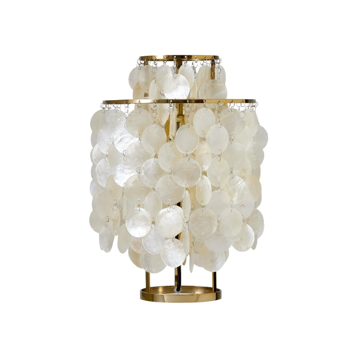 Настольный светильник Round Shell - ∅30см x 48см, хром