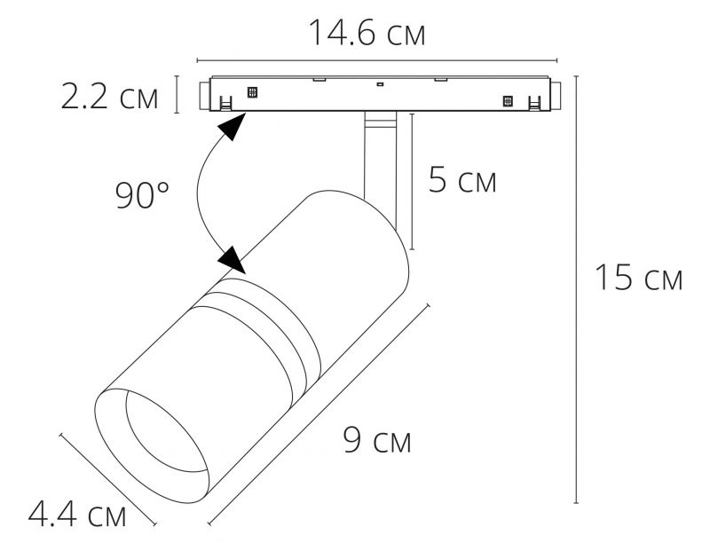 Магнитный трековый светильник Arte Lamp EXPERT A5720PL-1BK