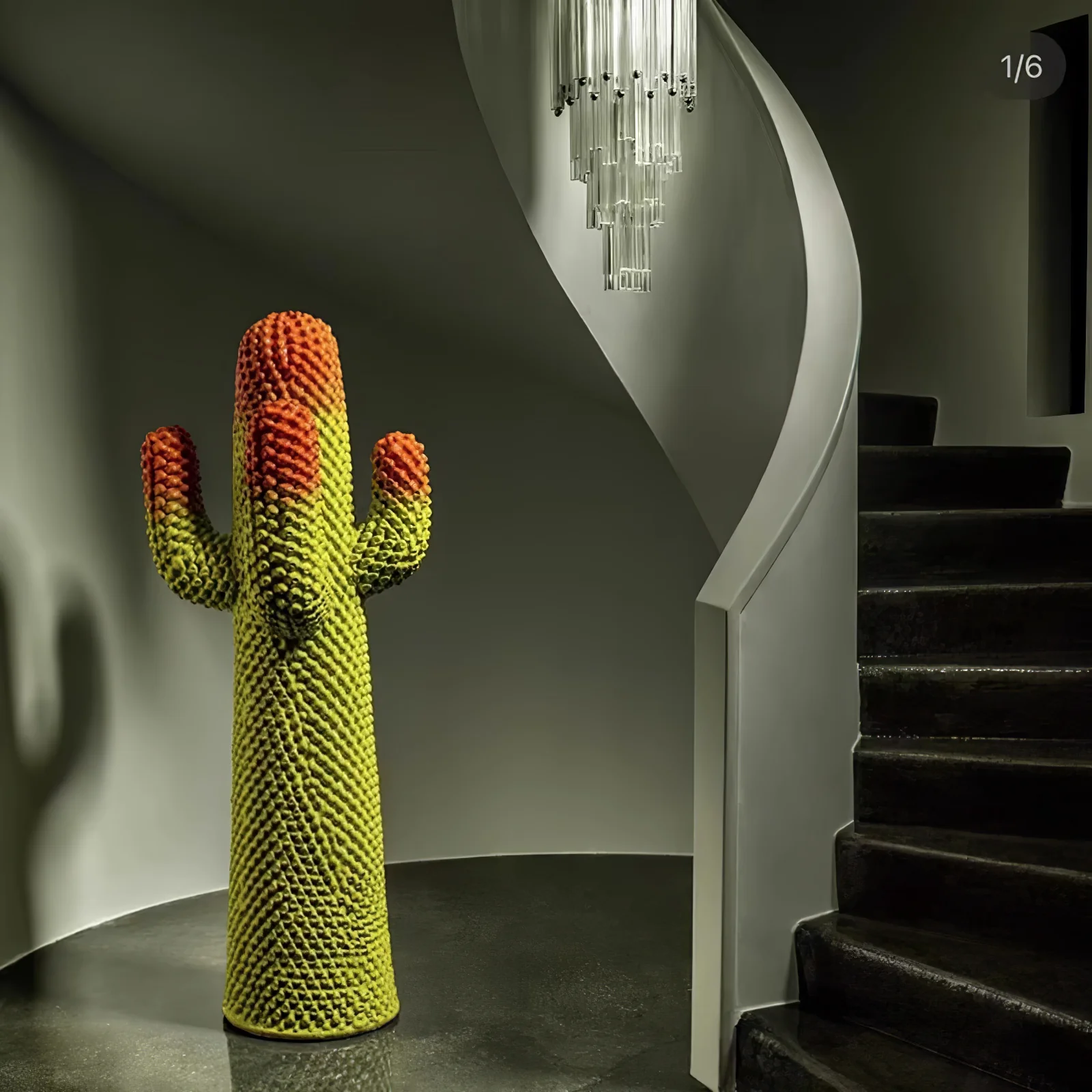 Вешалка для одежды Mello Sculptural Cactus - ∅65см x 60см x 150см, белый
