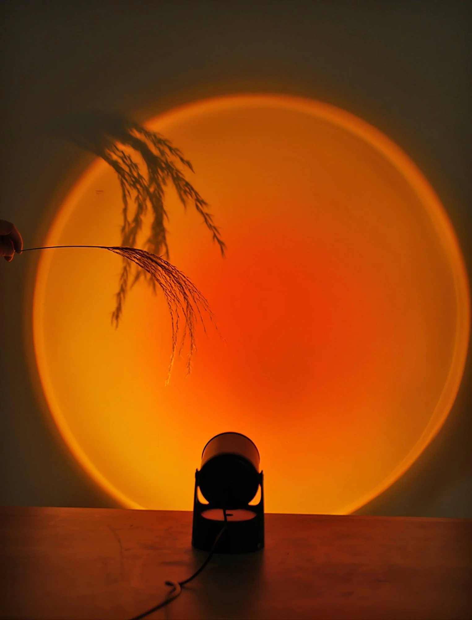 Настольный светильник Sunset Projection LED - ∅8см х 13см, белый, симфония синего, USB-разъем