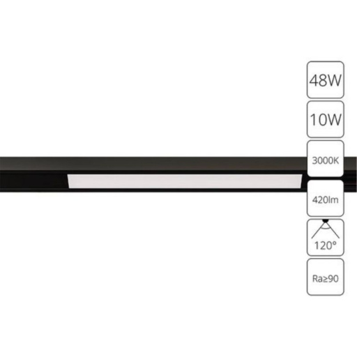 Светильник потолочный Arte Lamp Optima A7283PL-1BK 48В 10Вт 420Лм 3000K 90+ 120°